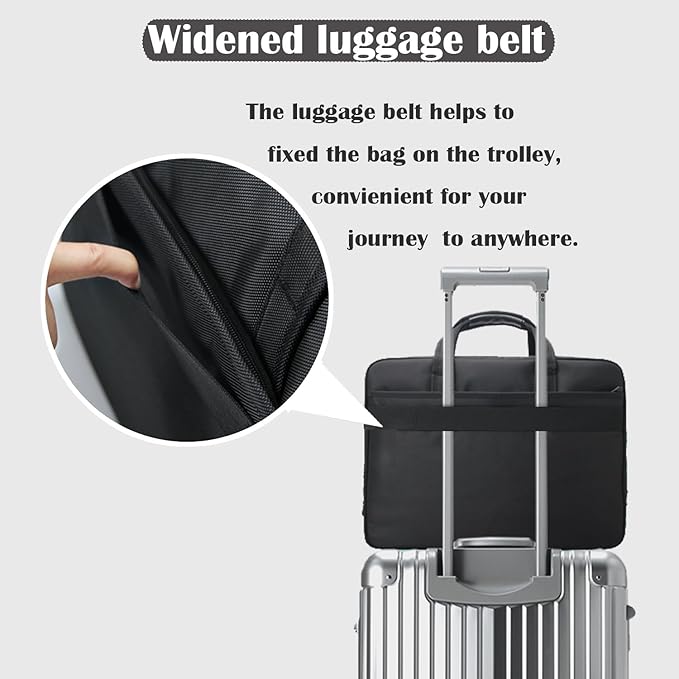 Briefcase Bag 15.6 Inch Laptop Messenger Bag Business Office Bag for Men Women, Shoulder Bag fit for Computer Notebook MacBook Hp Dell Lenovo Asus Apple