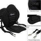 UPWELL Universal Kayak Seat with Detachable Storage Bag & 4 Adjustable Strap, Paddle Board Seat with Memory Foam Padded and Backrest for Kayak, Canoe, Sup