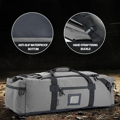 105l Large Duffel Bag For Travel, Gym & Sports - Water Repellent Polyester, Hidden Straps, Shoe Compartment - Perfect Luggage Duffle Bag Or Backpack For Men & Women