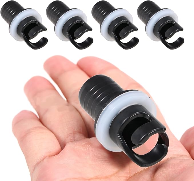 EVKILKJS 4 PCS Inflatable Kayak Boat Air Foot Pump H-R Adapter, Paddle Board Air Pump Hose Adapter HR Valve Adapter for Inflatables Kayak Air Valve Adapter