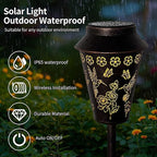 Solar Pathway Lights, Hummingbird Metal Copper Lantern for Garden, Patio, Lawn, Walkway, Outdoor Waterproof Landscape Lighting Decorative, Ideal Gifts for Women, Mom, Grandma