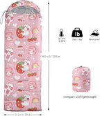 QOOMO Camping Sleeping Bags,3 Season Warm & Cool Weather,Lightweight,Waterproof Sleeping Bags for Adults & Kids,Traveling,and Outdoors,Camping Gear Equipment