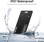 OTIC Wallet Tracker Card, Ultra-Thin 1.7MM Rechargeable Finder, Works with Apple Find My (iOS Only), Item Locator for Luggage Tags, Passports, Phone, IP67 Waterproof, (4-Pack)