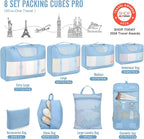 Veken 10 Set Packing Cubes for Travel Essential, Suitcase Organizer Bags in 4 Sizes, Carry-On Luggage Accessories with Large Laundry & Hanging Toiletry Bag, Must-Have for Airplane, Road Trip & Camping