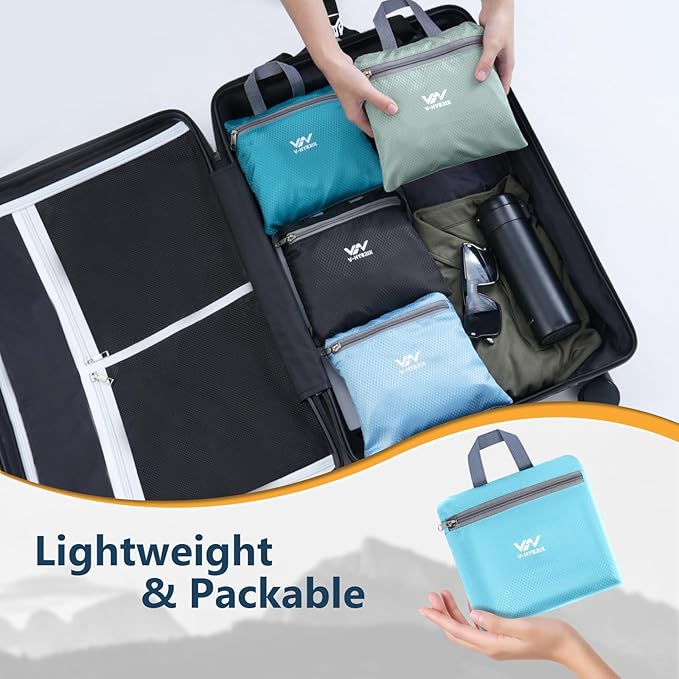 15L Hiking Backpack - Small Lightweight Packable Daypack Travel Outdoor Foldable Shoulder Bag Camping Hiking Backpack for Women Men - Blue