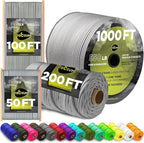 TECEUM 5/32" Paracord Rope 1000 – 1000ft / 200ft / 100ft / 50ft – Tactical Parachute Cord 4mm – 45+ Colors – Nylon String for Survival & Camping Gear – Stripe Cord for Survival – Utility Rope