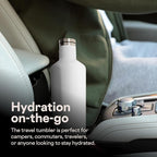 Corkcicle Classic Canteen Insulated Water Bottle - Stainless Steel Reusable Tumbler - Triple Insulated - Keeps Drinks Cold 25 Hours or Hot 12 Hours - Cupholder Friendly - Gloss White - 25 oz