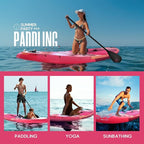 Paddle Boards for Adults, 10'6"/11"/11'6" Inflatable Paddle Board, Super Non Slip Eva, Stand Up Paddle Board with Removable Fins, Adjustable Paddle, Pump, Shoulder Strap, Leash, Standing Boat