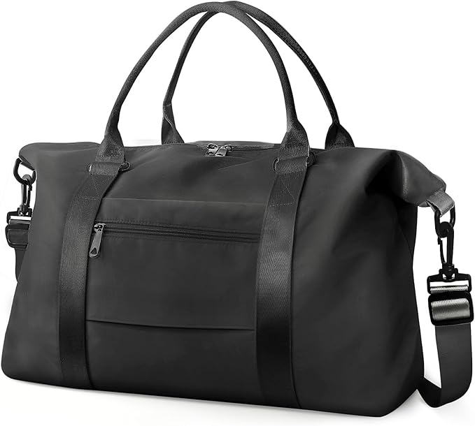 Travel Duffle Bag, Waterproof Weekender Bag Carry On Tote Bags for Women, Travel Essentials Sport Gym Bag for Men, Hospital Bag for Labor and Delivery, Overnight Bag Luggage Bag with Trolley Sleeve