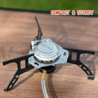 ONLYFIRE Portable Camping Gas Stove, Backpacking Camp Stove with Piezo Ignition, 1LB Propane Adapter, Mini Camp Stove with Carry Bag for Outdoor Cooking, Picnic, Camping and Hiking, GS333