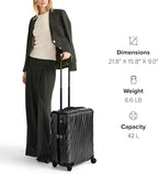 TUMI - 19 Degree Lite 4 Wheel Luggage - Lightweight and Highly Durable, Modern Contour, Hard Shell Men's and Women's Suitcase - 21.75" Continental Carry-On, Black Graphite
