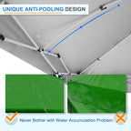 EAGLE PEAK Pop Up Canopy Tent with 1 Sidewall, Easy Setup Event Tent, Outdoor Sun Shade, Wheeled Carry Bag, Stakes and Guy Ropes, Instant Canopy 12x12, Green