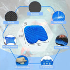 NEW-Vi Deluxe Kayak Seat with Gel Cushion & Storage Bag - Padded Ergonomic Backrest for Kayak, Canoe, SUP, Fishing Boat - Anti-Slip & Waterproof