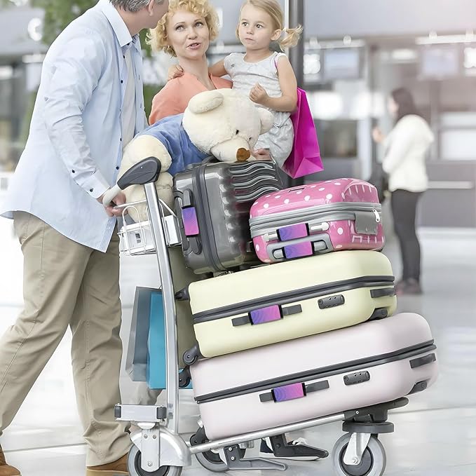 2Pcs Luggage Handle Wrap Suitcase Identifier Handle Covers Tags Soft Travel Bags Luggage Handle Gripper Accessories for Airplane Flying Dot Brightly Colored