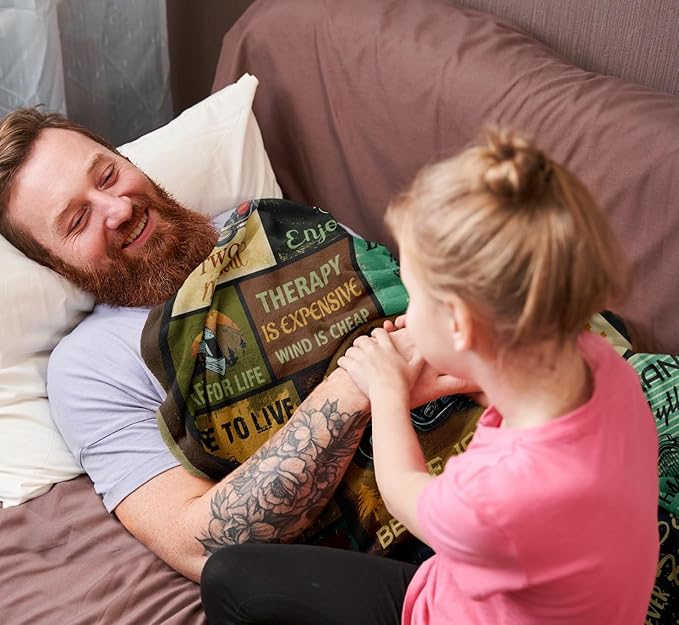 Motorcycle Gifts for Men, Harley Davidson Gifts for Men, Motorcycle Blanket 60"x50", Best for Motorcycle Riders/Lovers/Enthusiasts