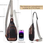 CLUCI Crossbody Bags for Women Men,Leather Sling Bag Cross Body Backpack for Woman Gifts for Women Birthday Unique