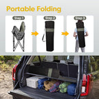 Colorsoul Oversized Camping Chairs Heavy Duty, Full Padded Foldable Camping Chairs for Adults with Cup Holders, Portable Camp Lawn Chairs for Outdoor, Support 450lbs,Yellow Grey