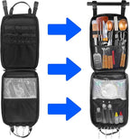 Camp Kitchen Organizer, Multi-Pocket Camping Cooking Utensils Bag, Waterproof Portable Storage for BBQ Outdoor Cooking Essentials