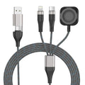 2025 Upgraded 3 in 2 Travel Charger for Apple Watch & iPhone - USB C/Magnetic Wireless Fast Charging Cable, Compatible with iWatch Ultra 2/SE/10-1, iPhone 16/15, Galaxy S24 (Portable 6FT)