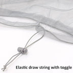 Anvin Mosquito Head Mesh Nets Gnat Face Netting for No See Ums Insects Bugs Gnats Biting Midges from Any Outdoor Activities, Works Over Most Hats Comes with Free Stock Pouches (3pcs, Grey)