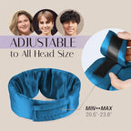 Silk Sleep Mask Soft Pressureless: 100% Mulberry Silk for Eye Skin Anti Wrinkles, Large Size for Total Blackout, Adjustable Wide Velcro Ear Cover