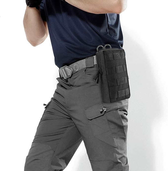 2 Pack Molle Pouches - Tactical Compact Water-Resistant EDC Pouch Bag Small Utility Pouch