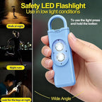 Halo-Siren Alarm, HaloSiren Personal Safety Alarm - Travel Safe Alarm with 130db Loud and LED Strobe Light, Safety Keychain Compatible with Bags, Keys, Backpacks (White)