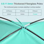 Gorich Beach Tent Sun Shelter for 3/4-5/6-7/8-10 Person with UPF 50＋ UV Protection, Lightweight & Easy Setup Beach Shade Canopy, Portable Beach Shade Tent Beach Cabana
