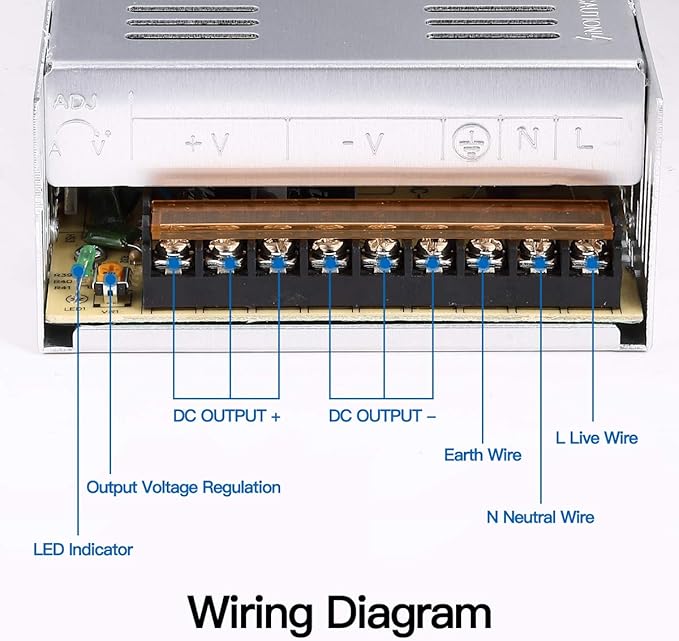 50A 600W 12V DC Power Supply, Universal Regulated Switching AC 110V/220V to DC Converter (SMPS) Transformer Driver Adapter for LED Strip Lights, CCTV Camera System, 3D Printer, Radio, Computer Project