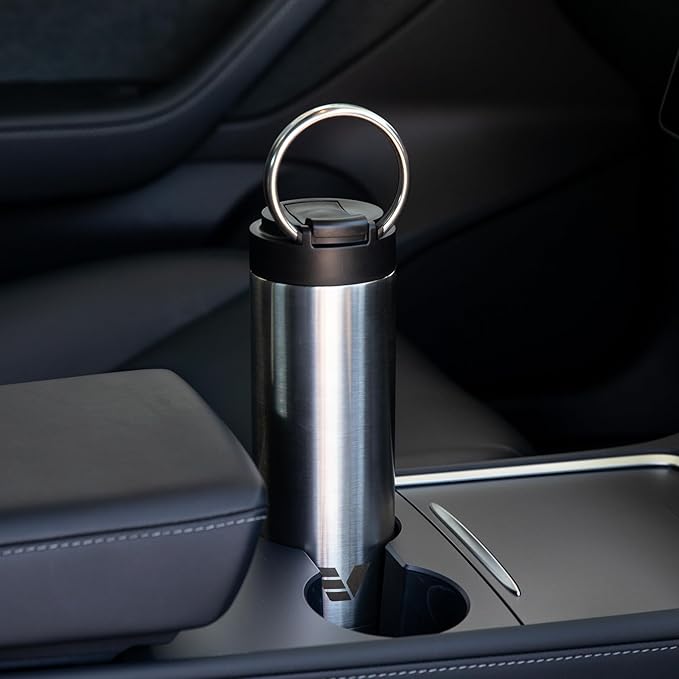 Maxi Stainless Steel Water Bottle 26oz - Double wall vacuum insulated | Integrated carry handle | leak proof flip top lid | Lightweight & stylish - Stainless