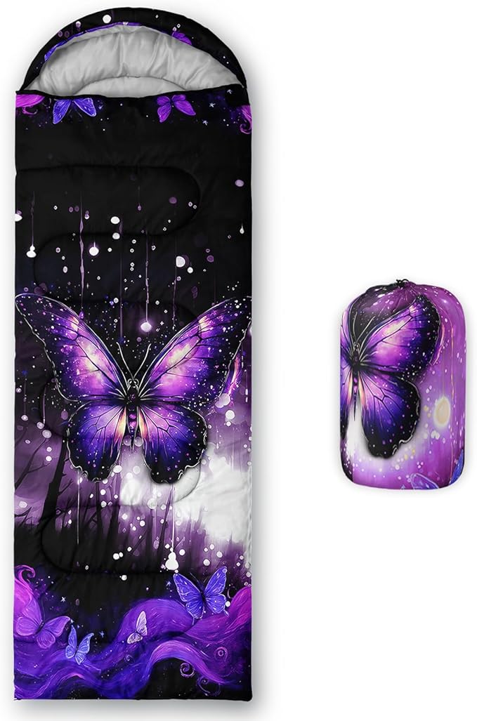 QOOMO Animals Camping Sleeping Bags,3 Season Warm & Cool Weather,Lightweight,Waterproof Sleeping Bags for Adults & Kids,Traveling,and Outdoors,Camping Gear Equipment