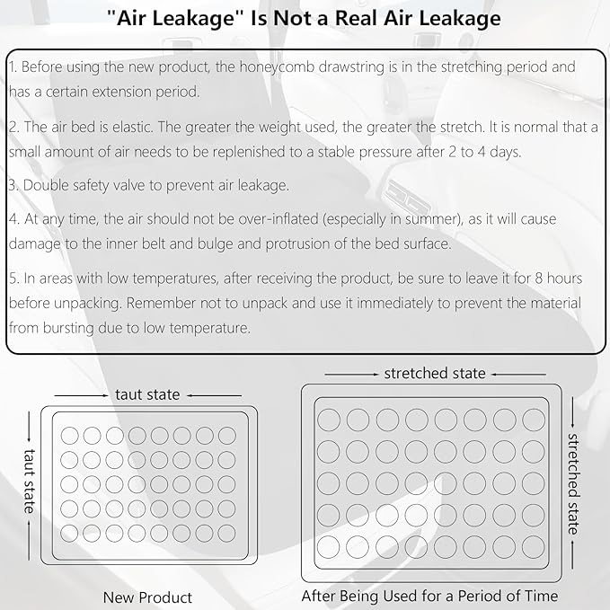 BEBAS Self-Inflating SUV Air Mattress Car Back Seat Bed, PVC Flocked Surface Car Air Couch Cushion Built-in Charging Pump for Rapid Inflation and Deflation. Gray