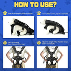 Dog Backpack Carrier, Legs Out Front Pet Carrier for Small Medium Dogs Cats up to 25lbs, Adjustable Breathable Hands-Free Puppy Carrier Backpack for Hiking, Cycling, Camping & Travel — S/M/L