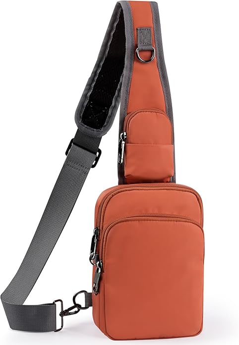 VADOO Sling Bag, Crossbody Bag with Zipper Lock, RFID Blocking & Water Resistant for Men and Women