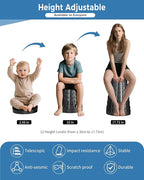 2PCS Upgraded Collapsible Stool with Removable Cushion & Waterproof Carry Bag - Portable Folding Stool for Adults, Camping, Fishing, Hiking - Lightweight Yet Sturdy Max 400lbs