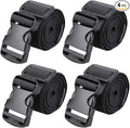 MAGARROW 65" 1.5" Utility Straps with Buckle Adjustable, 4-Pack (Black (4-PCS))