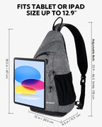 WATERFLY Sling Bag Crossbody Backpack: Over Shoulder Daypack Casual Cross Chest Side Pack