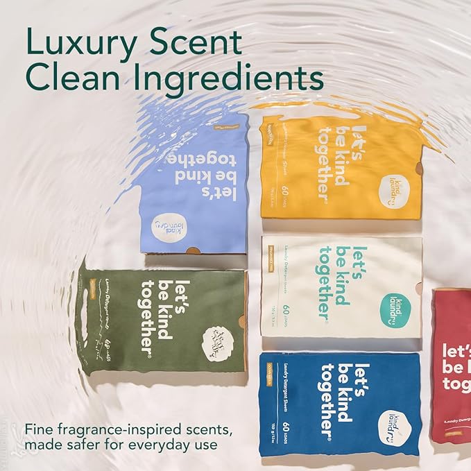 Kind Laundry Detergent Sheets – 18 Loads Ocean Breeze, EWG Verified, No Residue After Wash, Eco Plastic-Free Liquidless Laundry Soap, Non-Toxic Formula, for Sensitive Skin, Travel & Dorm Friendly
