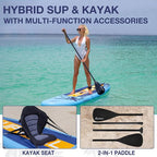 UPWELL 10'6"/11'/11'6" Inflatable Paddle Board, Stand Up Paddlboard for Youth & Adults, Stable Design, Premium SUP Accessories, Backpack, Leash, Hand Pump, Fins