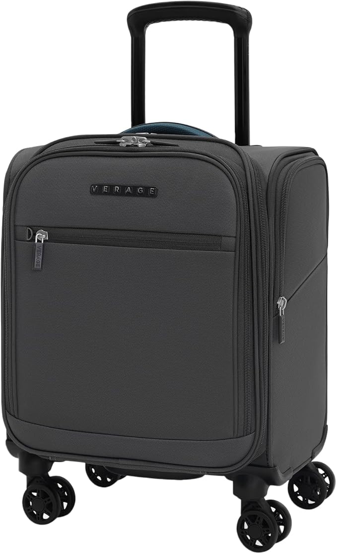 Verage Underseat Carry On Luggage with Wheels & USB Port,14 inch Wheeled Spinner Bag Carry-on Luggages for Airlines, Lightweight Suitcase Men Women, Pilots and Crew (14.5-Inch Plus Underseat Pro)