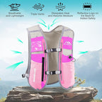 Hydration Vest Pack Backpack, Running Vest for Women Men Adjustable Chest Straps Running Hydration Vest for Trail Hiking