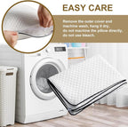 Ivellow Travel Pillow Cooling Camping Pillow for Sleeping Compressible Shredded Memory Foam Pillow Compact Firm Supportive Pillow for Adults Kids Outdoor Backpacking Hiking Essential Gear White M