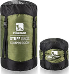 HIKEMAN Compression Sack, 50% More Storage! 12L/19L/32L/46L/53L Compression Stuff Sack, Water-Resistant & Ultralight Sleeping Bag Stuff Sack - Space Saving Gear for Camping, Hiking