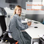 Solaris Wearable Blanket with Sleeves for Adults, Softness Comfort Warmth Fleece Gift for Women Men, Snuggy Body Throw TV Blanket for Home Office Lounge, Gift for Her