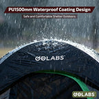 Golabs CT1 2 Person Camping Tent, Easy Set Up in 3 Mins, PU1500mm Waterproof w/Mesh Top & Door with Ventilation, Lightweight 4.4lbs Portable Family Tent with Carry Bag &Interior Storage Pockets &Hook