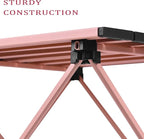 Grope Portable Camping Table with Aluminum Table Top, Folding Beach Table Easy to Carry, Prefect for Outdoor, Picnic, BBQ, Cooking, Festival, Beach, Home (Pink-M)