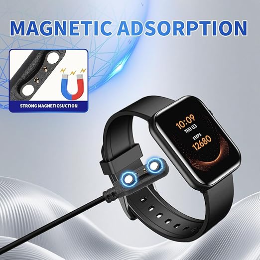 USB C for Smart Watch Charger Cable 2 Pin Cord,Replacement Charger for Smart Watch, Fitness Tracker, Charger Contact pin spacing Compatible 4mm (2)