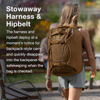 Osprey Sojourn Porter 30L Travel Backpack - Carry-On Compliant Luggage with StraightJacket Compression and Padded Laptop Sleeve - Durable Pack for International or Urban Travel, Koseret Green