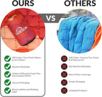 Lightweight Camping Blankets Outdoor Down Alternative Puffy Printed Camping Blanket Waterproof Large Silk Cotton Blanket Packable Warm for Trave Picnic Hiking Camping Cold Weather 78" x 55"