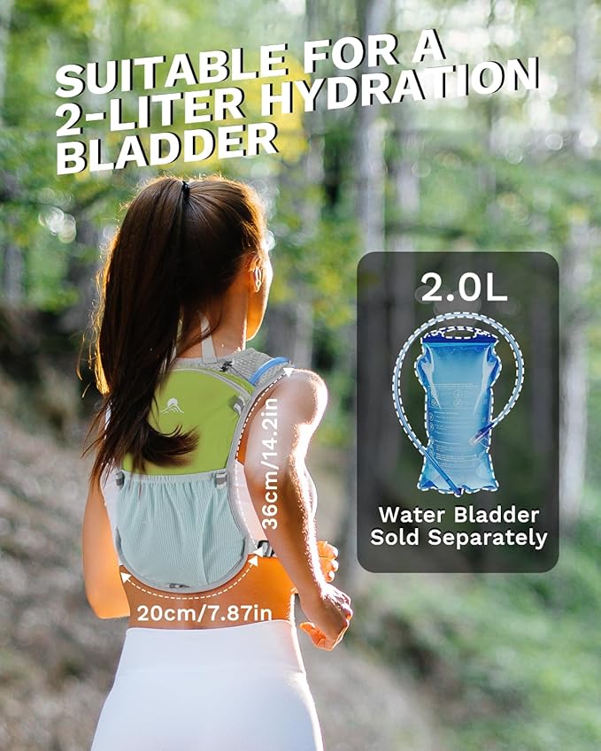 Running Vest for Women and Men, Hydration Running Backpack, Runners Vest, Hydration Vest for Walking, Marathon, Hiking